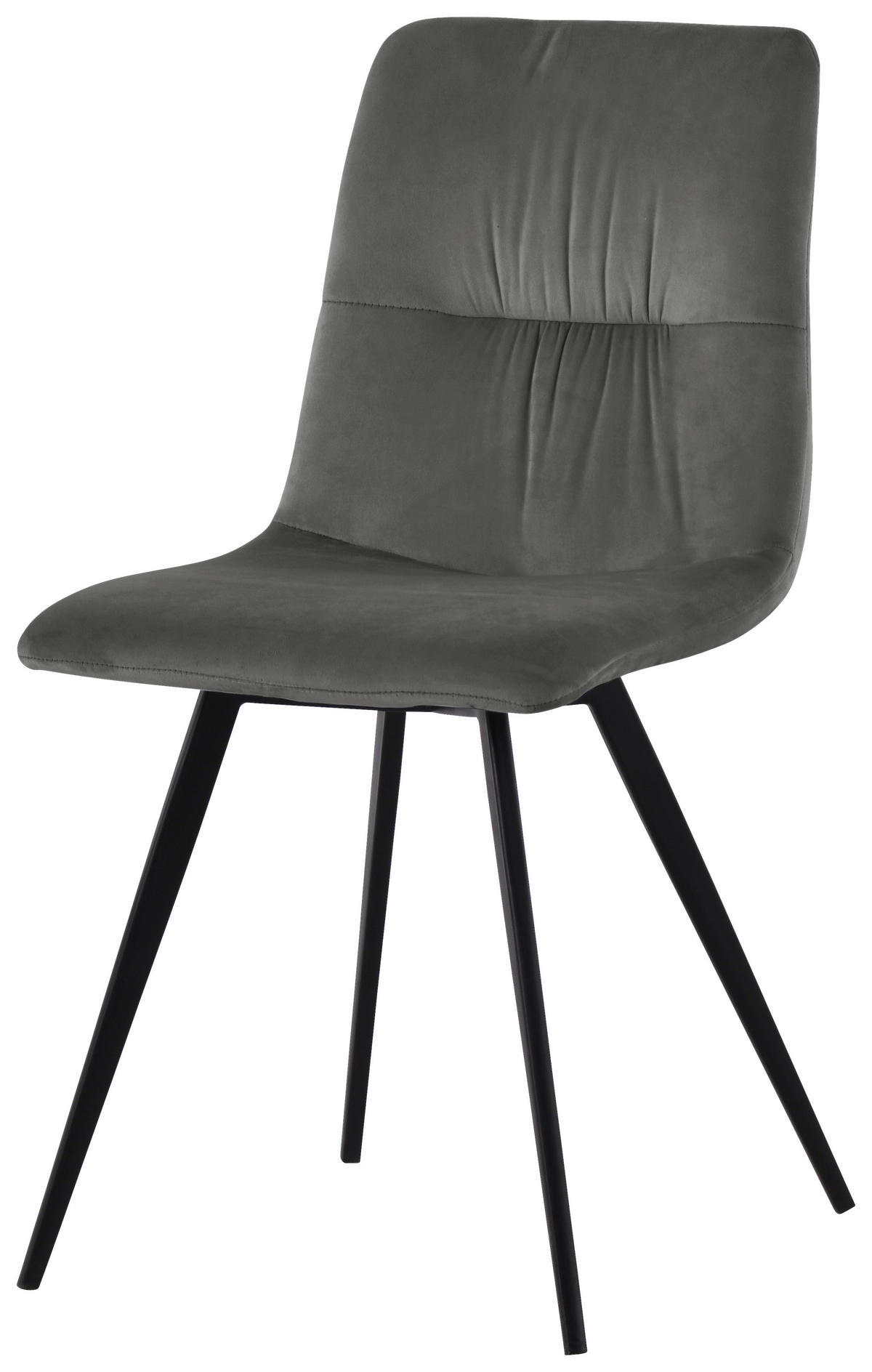 STOL, kovina, tekstil siva  - siva/črna, Design, kovina/tekstil (45/88/54,5cm) - Carryhome
