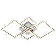 LED-DECKENLEUCHTE 53/53/7 cm   - Chromfarben/Alufarben, Basics, Kunststoff/Metall (53/53/7cm) - Novel