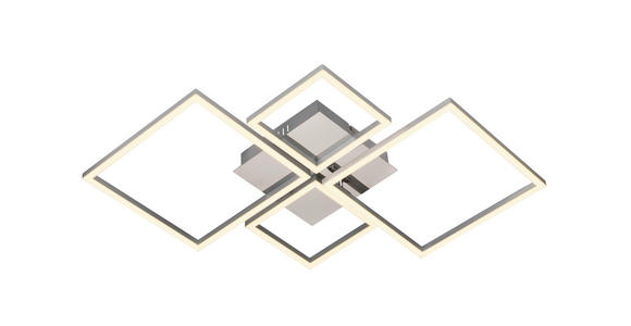 LED-DECKENLEUCHTE 53/53/7 cm - Chromfarben/Alufarben, Basics, Kunststoff/Metall (53/53/7cm) - Novel