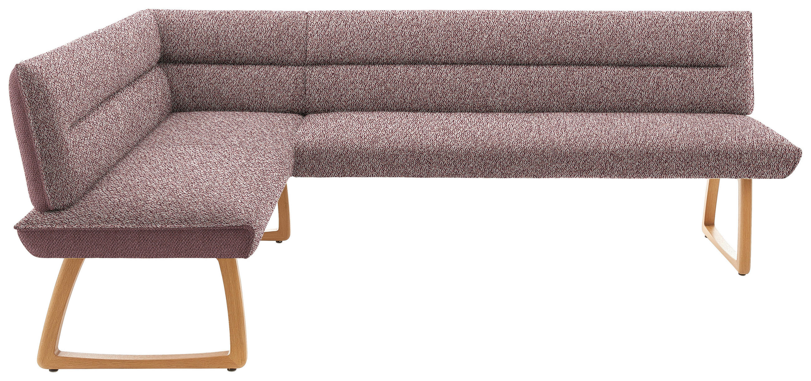 ECKBANK 162/237 cm  in Altrosa  - Eichefarben/Altrosa, Design, Holz/Textil (162/237cm) - Koinor