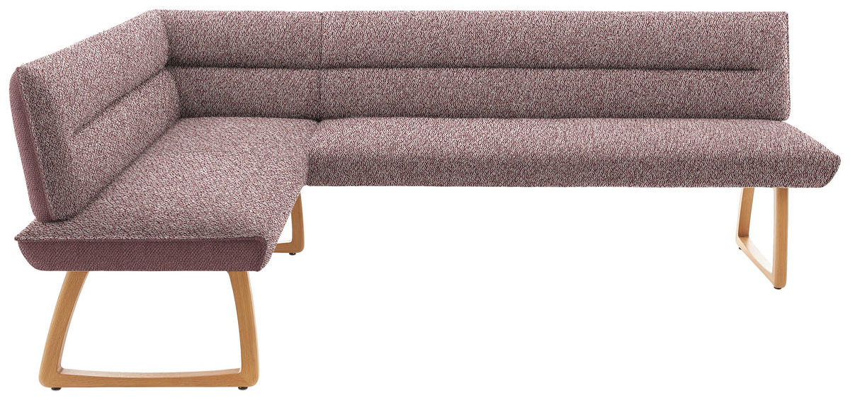 ECKBANK 162/237 cm  in Altrosa  - Eichefarben/Altrosa, Design, Holz/Textil (162/237cm) - Koinor
