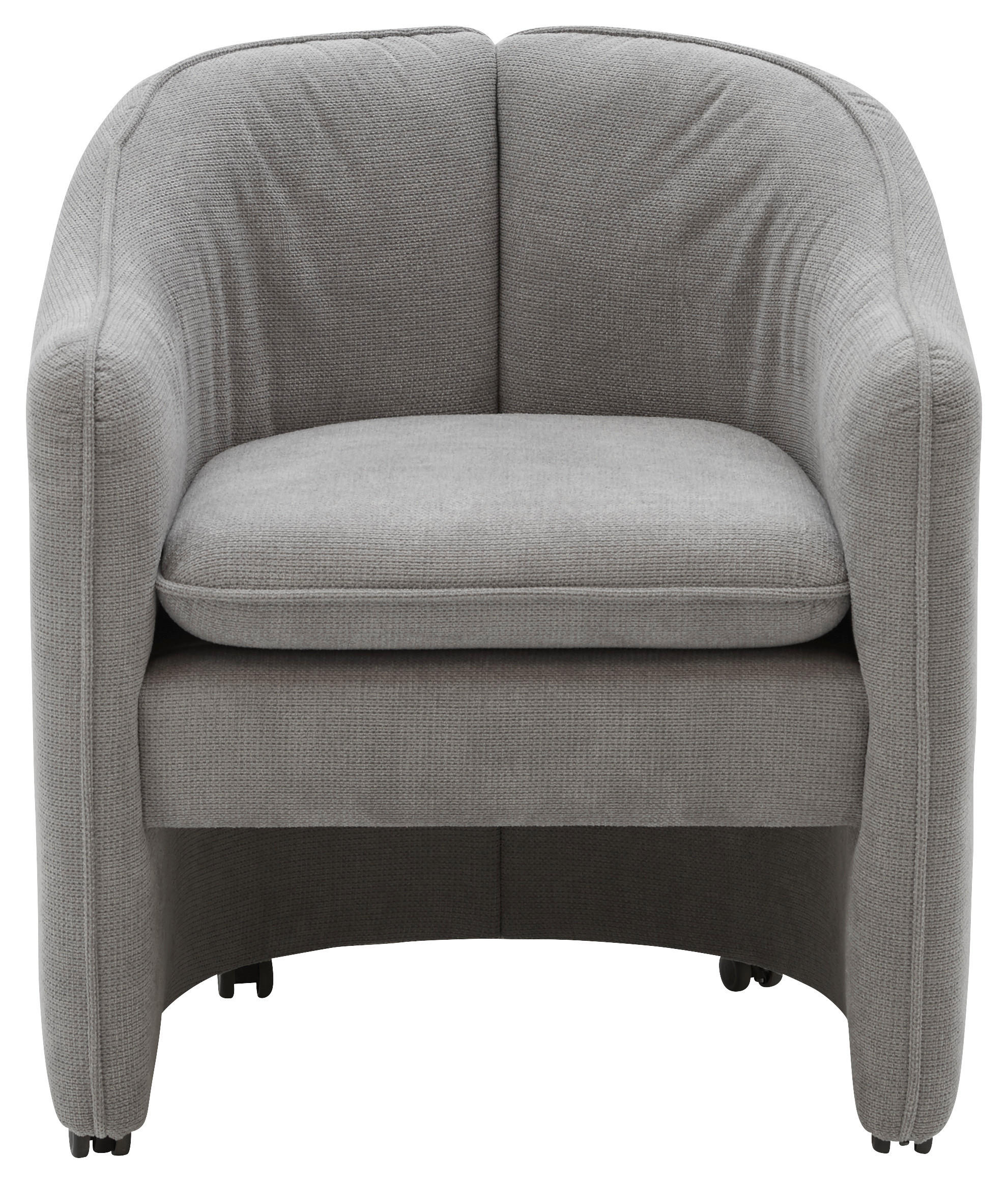 COCKTAILSESSEL Mikrofaser Hellgrau    - Hellgrau/Schwarz, Design, Kunststoff/Textil (72/78/62cm) - Xora