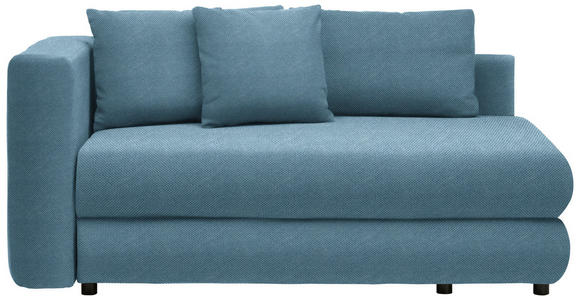 RÉCAMIERE in Flachgewebe Blau - Blau/Schwarz, Design, Kunststoff/Textil (171/71-88/93cm) - Cantus