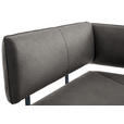 ECKBANK 140/180 cm  in Schwarz, Dunkelgrau  - Dunkelgrau/Schwarz, MODERN, Textil/Metall (140/180cm) - Cantus