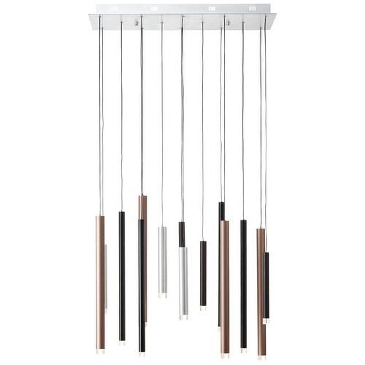 LED-HÄNGELEUCHTE 70/30/180 cm    - Hellbraun/Silberfarben, Design, Kunststoff/Metall (70/30/180cm)