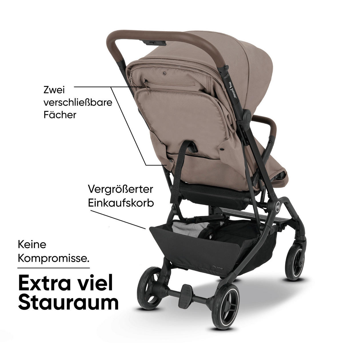 BUGGY PICO3  - Cappuccino, Basics, Textil/Metall (94.5/44/105.5cm) - My Junior