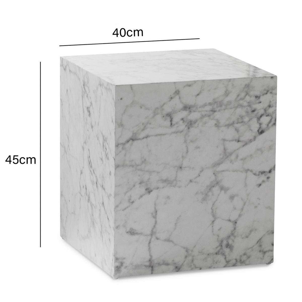 COUCHTISCH in Holzwerkstoff 40/40/45 cm   - Weiss Hochglanz, Lifestyle, Holzwerkstoff (40/40/45cm) - Livetastic