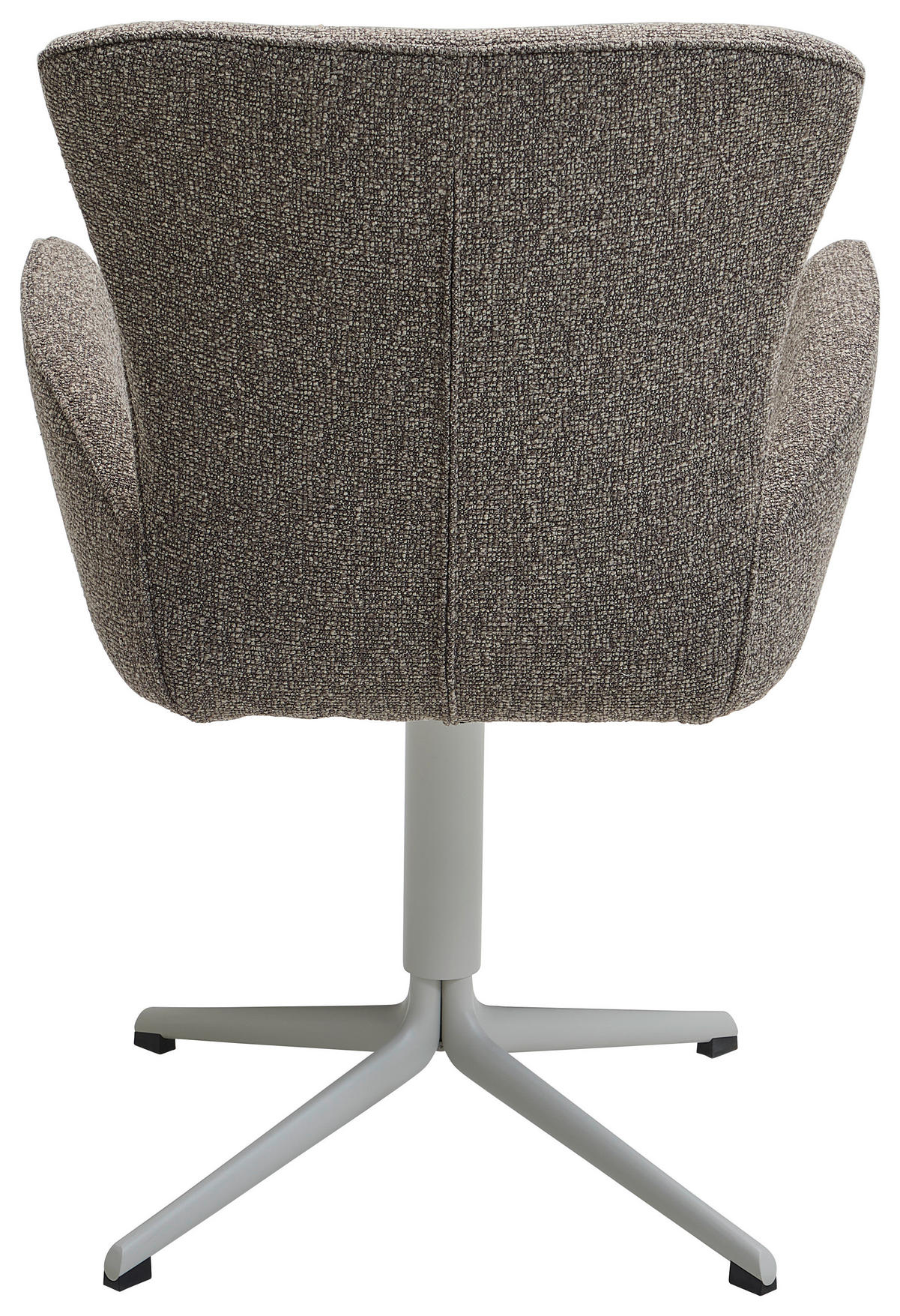 ARMLEHNSTUHL  in Eisen Jacquard, Flachgewebe  - Graubraun/Grau, Design, Textil/Metall (63/92/63cm) - Valdera