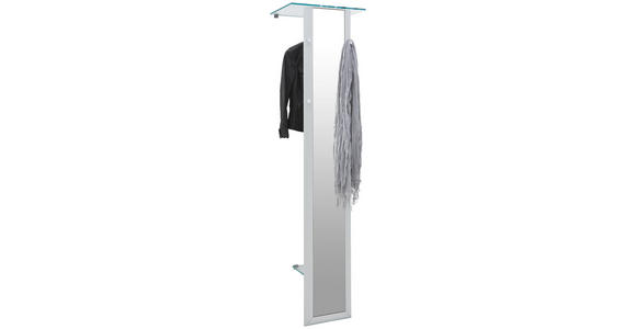 GARDEROBENPANEEL 52/195/35 cm - Alufarben, Design, Glas/Metall (52/195/35cm) - Dieter Knoll