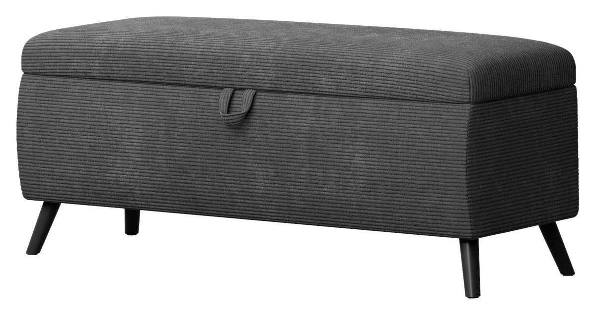BETTBANK 145/45/50 cm   - Schwarz, Trend, Holz/Holzwerkstoff (145/45/50cm) - Esposa