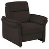 FAUTEUIL in Echtleder Dunkelbraun  - Dunkelbraun/Alufarben, Konventionell, Leder/Metall (98/96/92cm) - Beldomo Premium