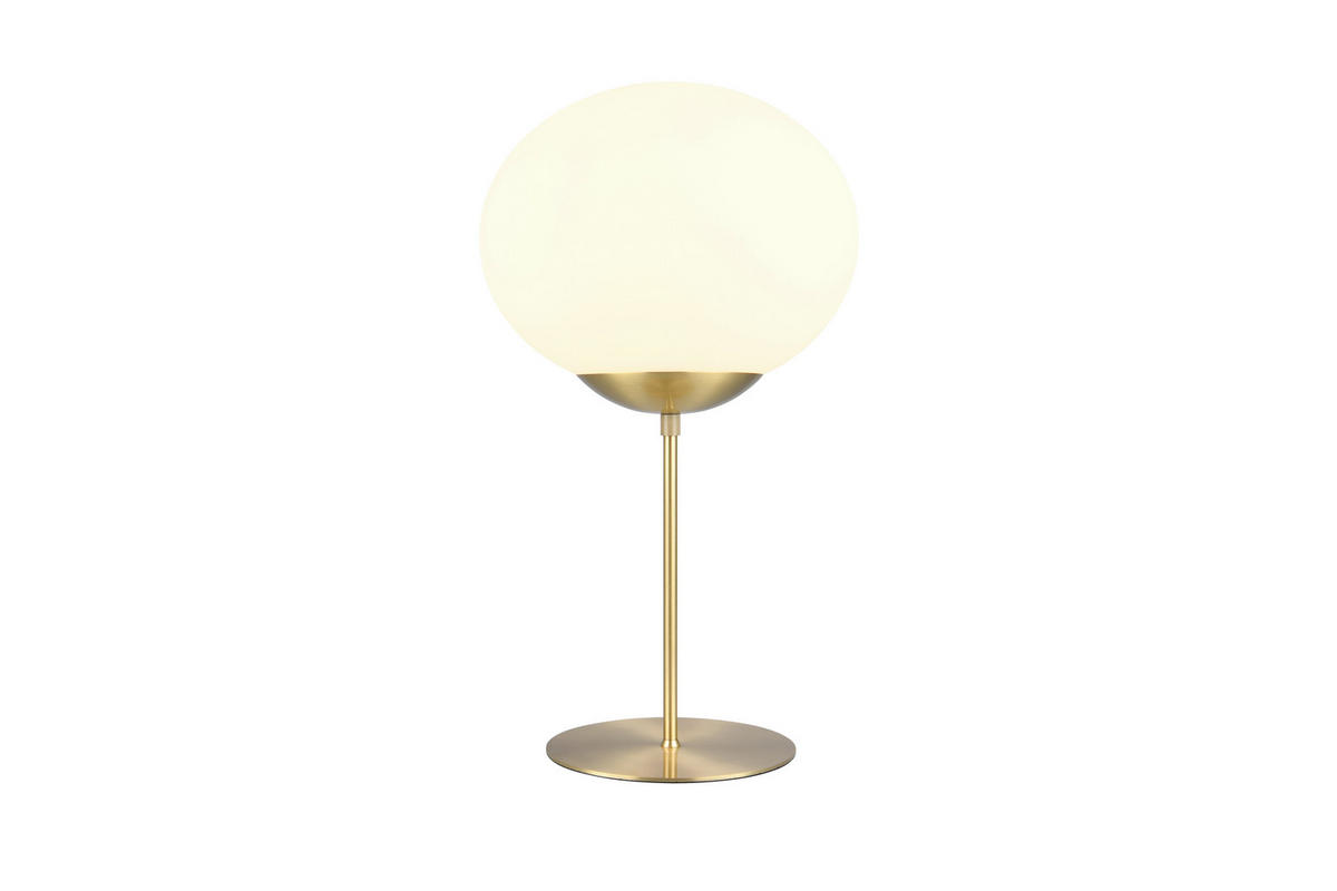 TISCHLEUCHTE - Weiss/Messingfarben, Konventionell, Glas/Metall (30/52cm) - Trio Leuchten
