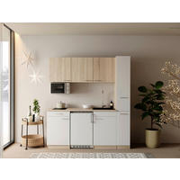 KUHINJSKI BLOK - barve hrasta/bela, Design, umetna masa/leseni material (180cm) - Respekta