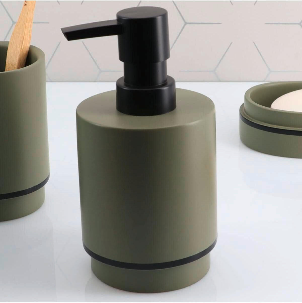 DOZIRNIK ZA MILO - črna/žajbljevo zelena, Basics, umetna masa (8/8/15.6cm) - Homeware
