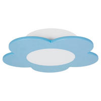 KINDERDECKENLEUCHTE Fiore 33/20 cm  - Hellblau, Basics, Holzwerkstoff/Kunststoff (33/20cm)
