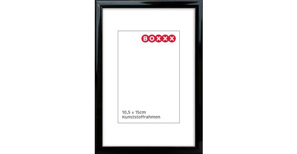 BILDERRAHMEN 11,5/16/1,4 cm - Schwarz, Basics, Glas/Kunststoff (11,5/16/1,4cm) - Boxxx
