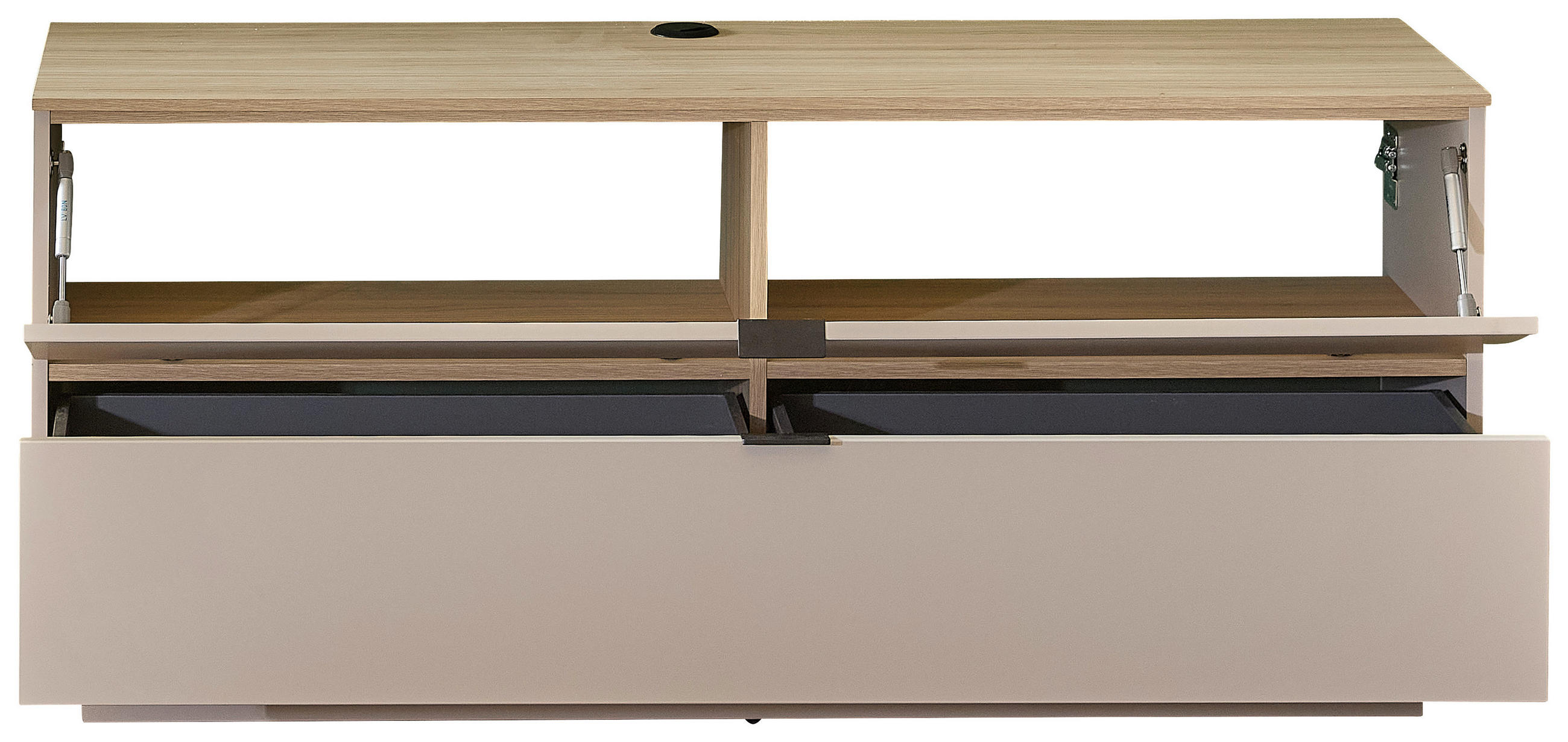 TV-ELEM 140/51/44 cm  - kasmír/tölgyfa, Modern, faalapú anyag/fém (140/51/44cm) - Hom`in