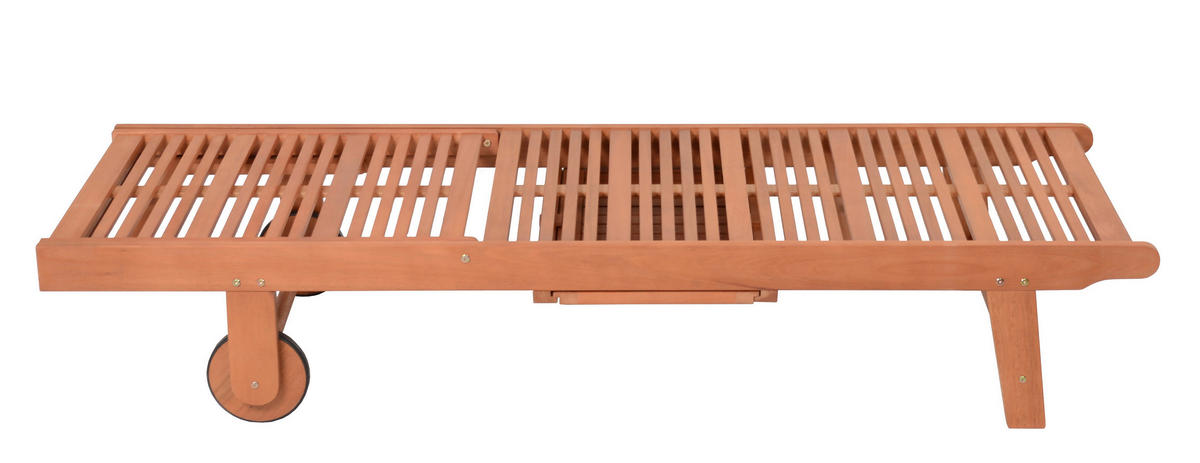 SONNENLIEGE 64/89/83 cm Eukalyptusholz  - Beige/Braun, Basics, Holz/Textil (64/89/83cm) - Gardenson