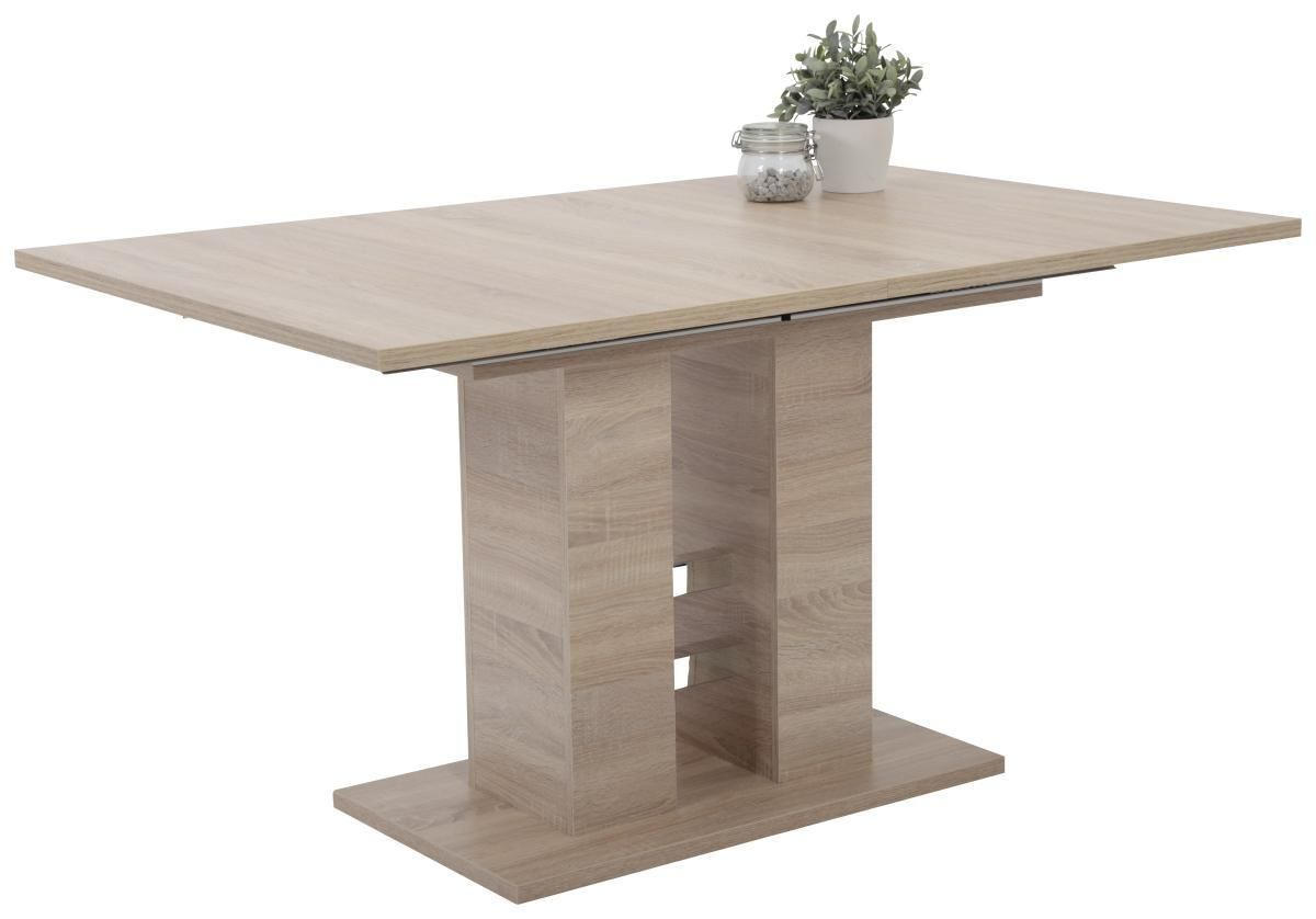 Carryhome Esstisch Sonoma Eiche 90x76x140-220 cm