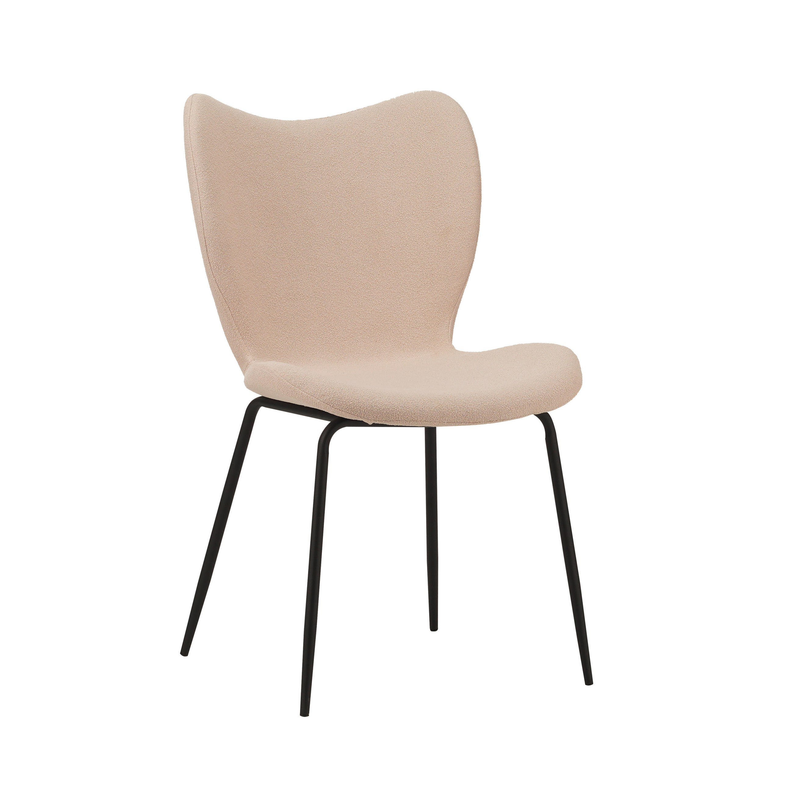 SADA STOLIČIEK 2 kus - čierna/béžová, Modern, kov/textil (50/88,5/42cm) - MID.YOU