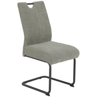 SCHWINGSTUHL  in Eisen Cord  - Schwarz/Grau, MODERN, Textil/Metall (47/99/63cm) - Boxxx