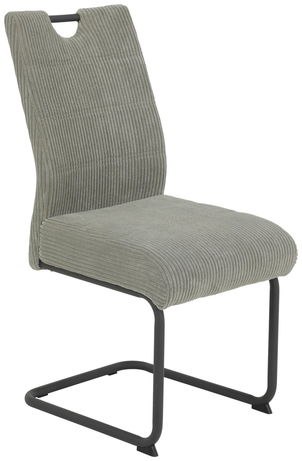 SCHWINGSTUHL  in Eisen Cord  - Schwarz/Grau, MODERN, Textil/Metall (47/99/63cm) - Boxxx