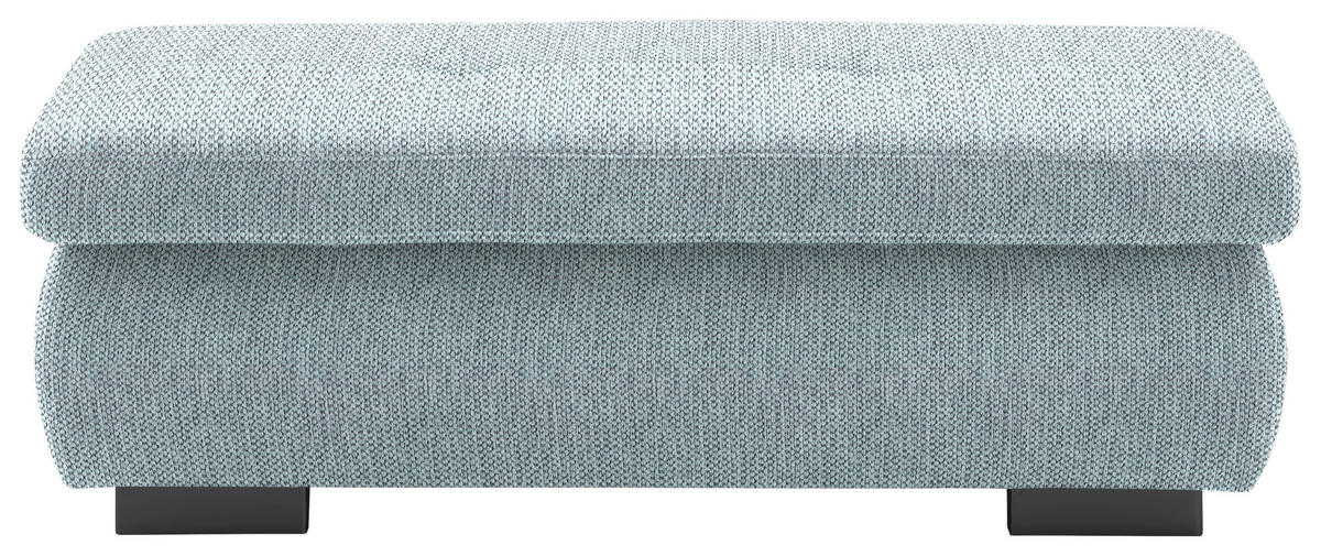 HOCKER in Textil Türkis  - Türkis/Schwarz, Design, Textil/Metall (138/44/67cm) - Beldomo Style