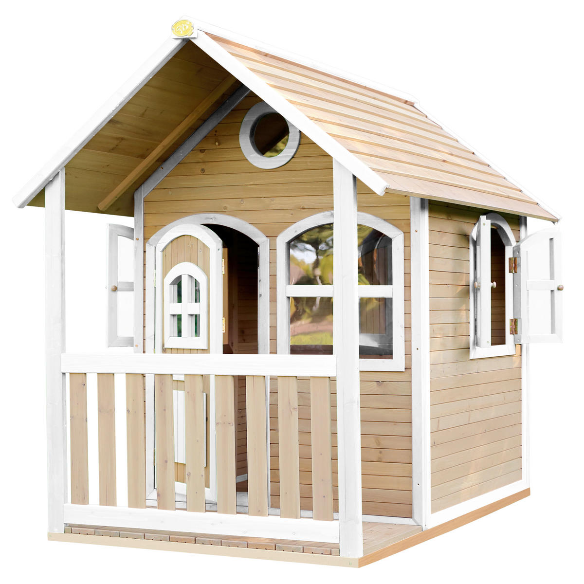 SPIELHAUS ALEX 137/178/191 cm axi  - Braun/Weiß, Basics, Holz (137/178/191cm) - Ambia Garden