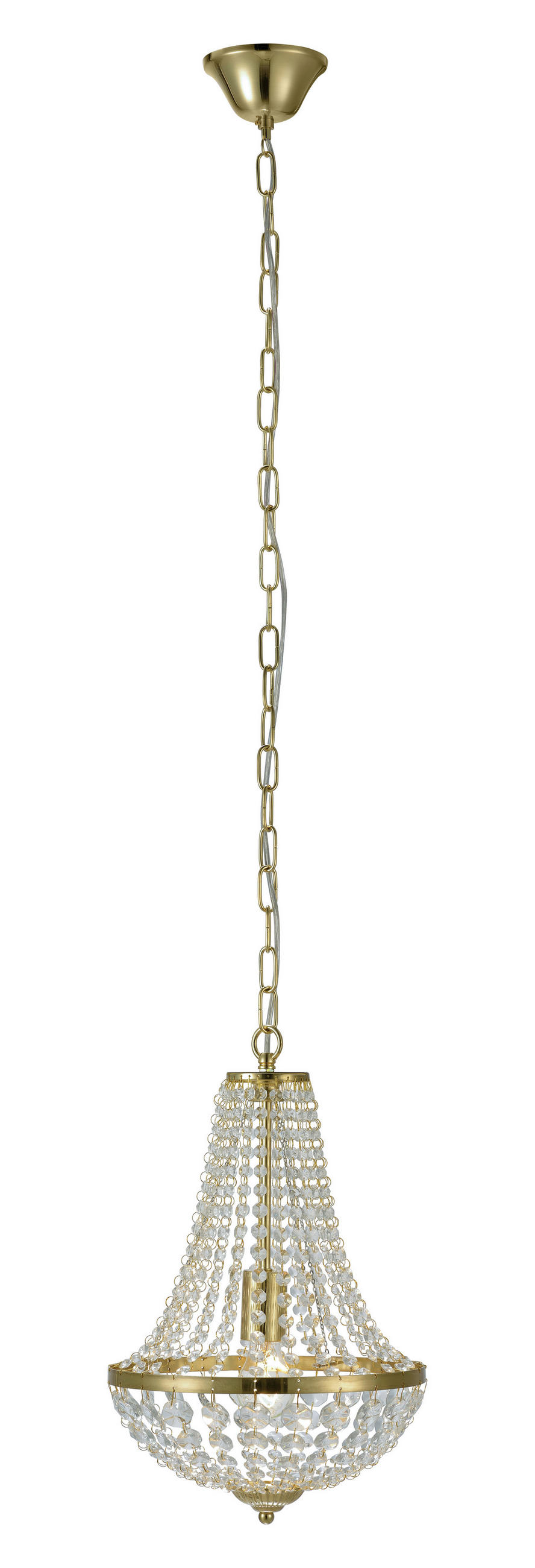 Kronleuchter Klar, Gold, 60w