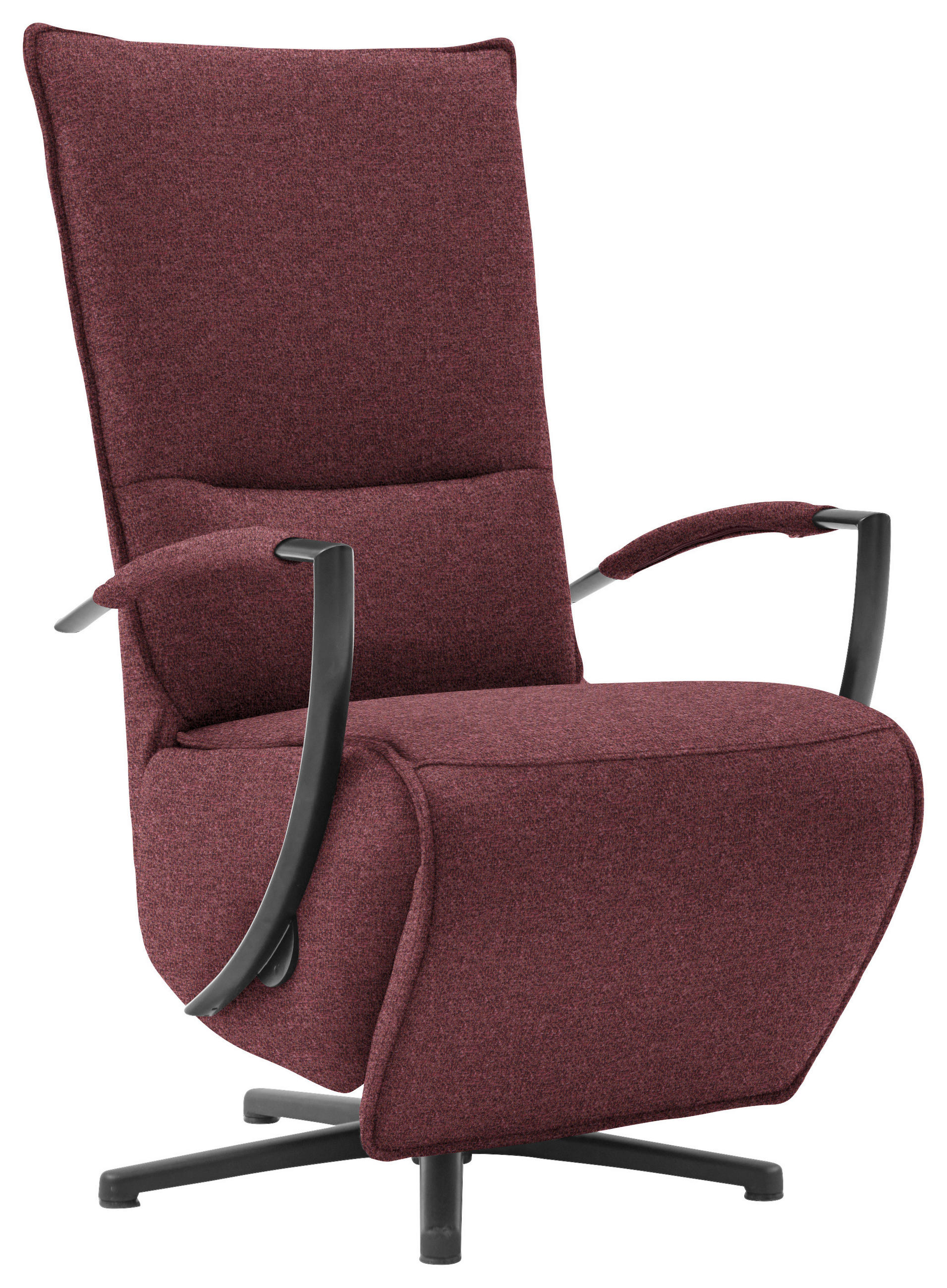 RELAXFÅTÖLJ i textil röd, svart  - röd/svart, Design, metall/textil (66/110-114/84cm) - Moderano