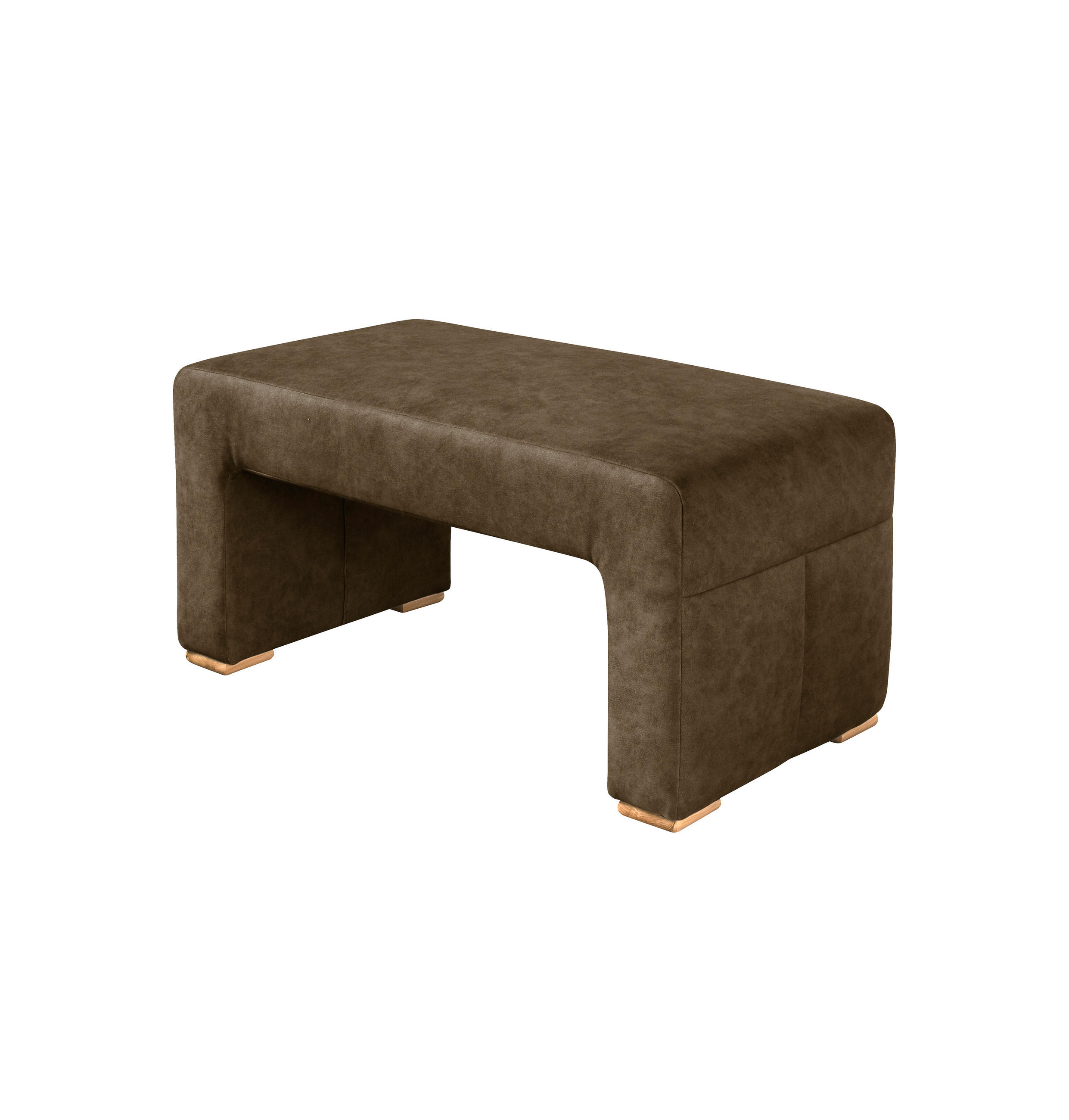 UGAONA KLUPA  braon   - boja hrasta/braon, Moderno, drvo/tekstil (104/55cm) - Livetastic