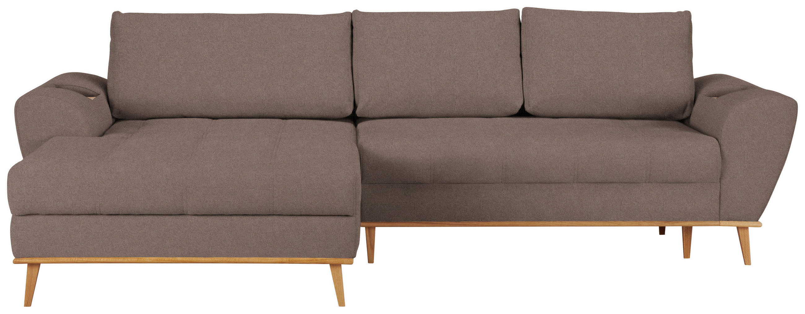 HÖRNSOFFA i vävt tyg taupe  - taupe/ekfärgad, Design, trä/textil (175/282cm) - Livetastic