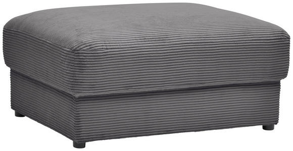 HOCKER Cord Dunkelgrau  - Dunkelgrau/Schwarz, MODERN, Kunststoff/Textil (100/47/80cm) - Carryhome