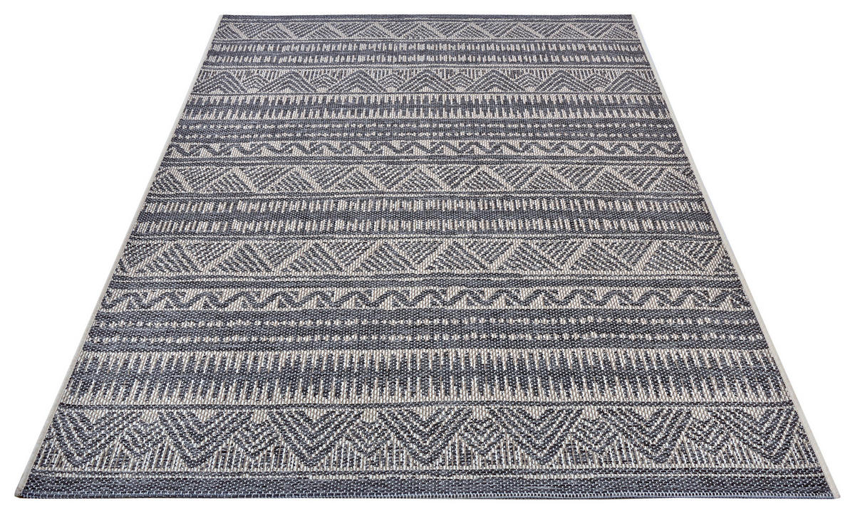 OUTDOORTEPPICH 63/120 cm Clyde Grau, Beige  - Beige/Grau, Design, Kunststoff (63/120cm)
