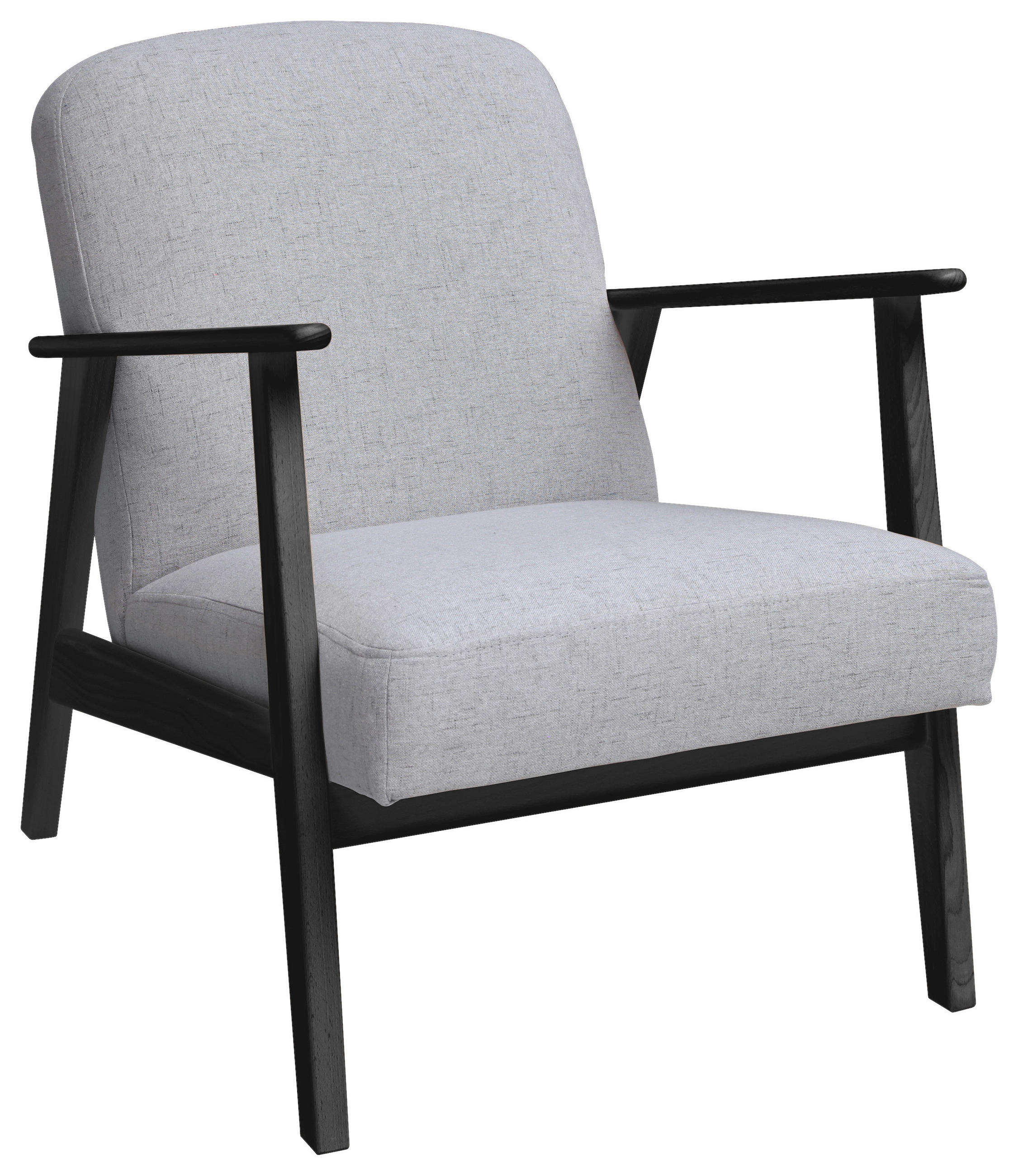 SESSEL Webstoff Silberfarben, Schwarz    - Silberfarben/Schwarz, Natur, Holz/Textil (63/78/78cm) - Livetastic