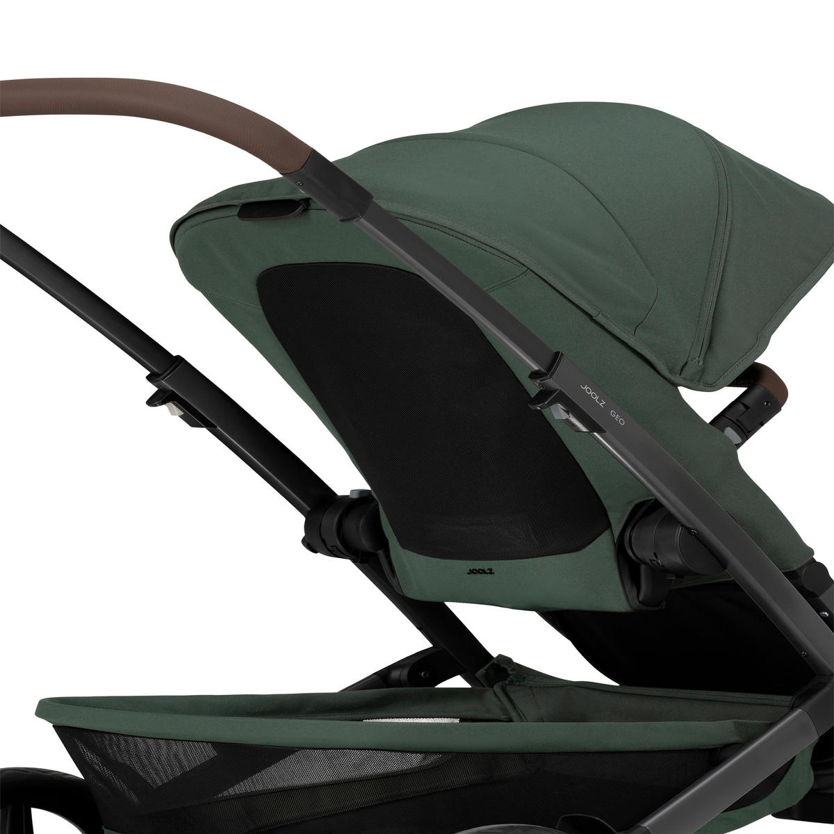 KINDERWAGENSET  Geo3 Mono  Forest Green  - Dunkelgrün/Grau, Basics, Textil/Metall (60/92-113/77-105cm) - Joolz