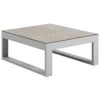 LOUNGETISCH 90/78/37 cm Metall, Glas  - Hellgrau, Design, Glas/Metall (90/78/37cm) - Amatio
