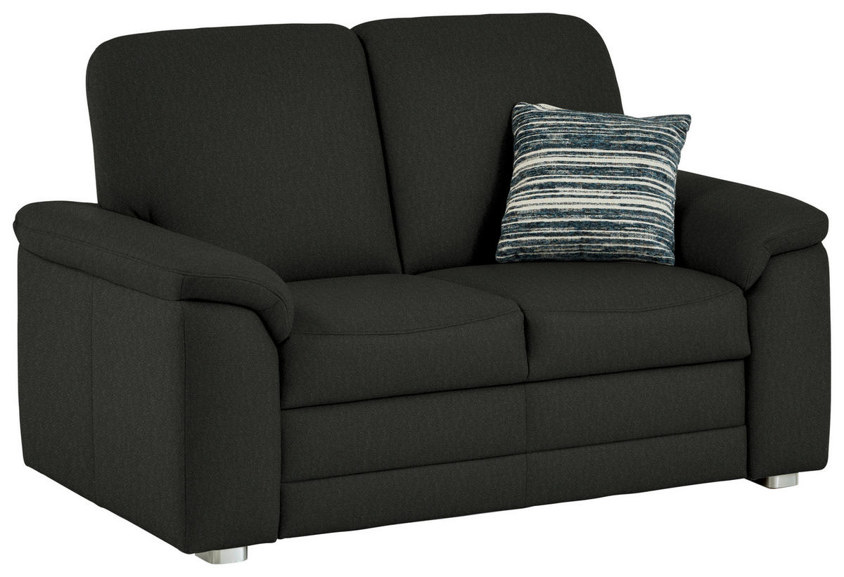 2-SITZER-SOFA Chenille Anthrazit  - Anthrazit/Alufarben, Konventionell, Textil/Metall (156/96/89cm) - Beldomo Comfort