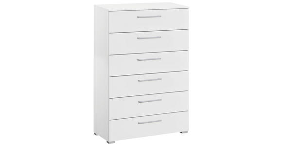 KOMMODE , 80/119/42 cm, 6 Schublade(n)  - Silberfarben/Alufarben, Design, Holzwerkstoff/Kunststoff (80/119/42cm) - Novel