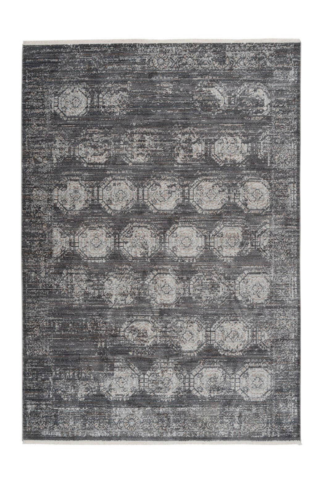 WEBTEPPICH 120/170 cm Baroque Anthrazit  - Anthrazit, Basics, Textil (120/170cm) - Novel