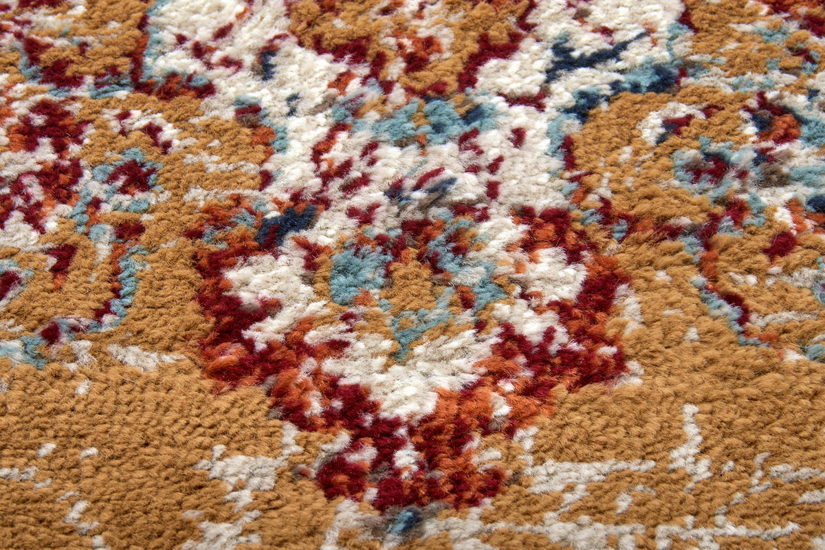FLACHWEBETEPPICH 57/90 cm Luxor Multicolor, Honig  - Multicolor/Honig, Design, Kunststoff/Textil (57/90cm)