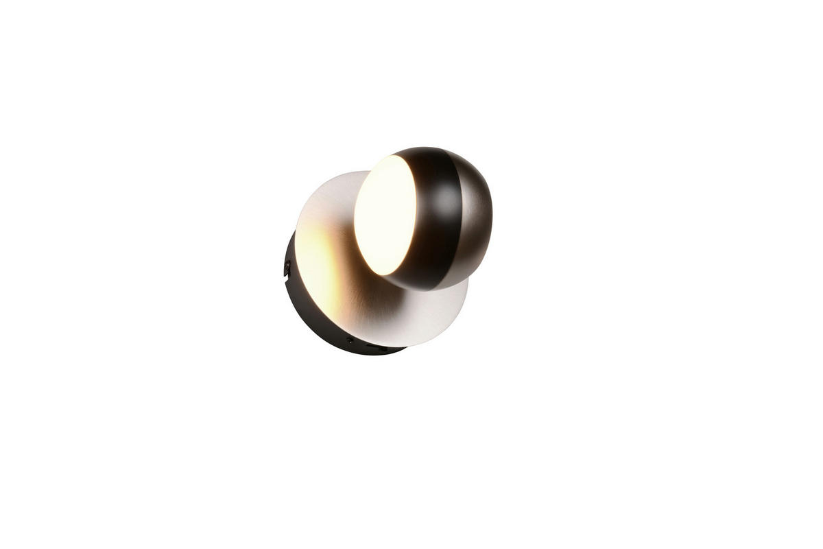 LED-WANDLEUCHTE - Schwarz/Nickelfarben, Design, Metall (13.5/13,5cm) - Trio Leuchten