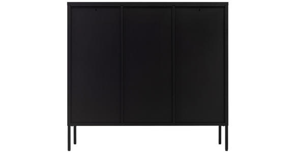 VITRINE in Schwarz - Schwarz, Design, Glas/Metall (120/110/35cm) - Xora