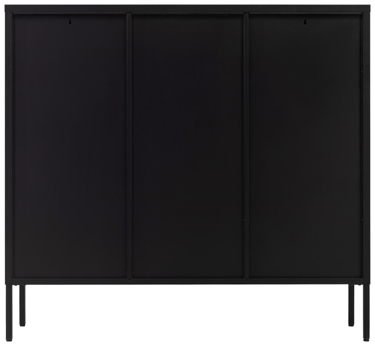 VITRINE in Schwarz  - Schwarz, Design, Glas/Metall (120/110/35cm) - Xora