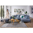 ECKSOFA in Feincord Anthrazit  280/205 cm  - Anthrazit/Schwarz, Design, Textil/Metall (280/205cm) - Xora