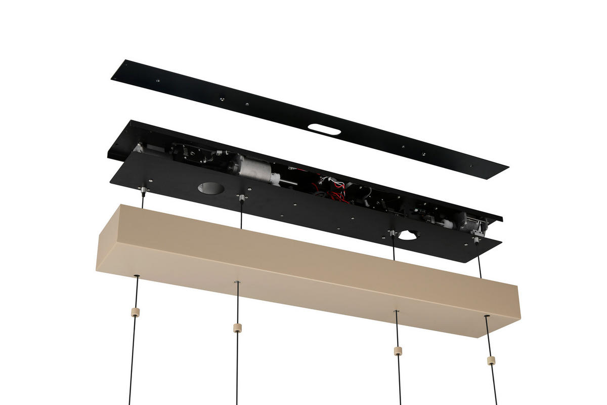 LED-HÄNGELEUCHTE Spider 130/13,8/170 cm   - Beige/Grau, Design, Metall (130/13,8/170cm) - Trio Leuchten