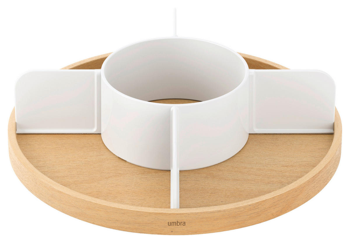 MENAGE-SET - Naturfarben/Weiß, Design, Holz/Kunststoff (30,5/8,9/30,5cm) - Umbra