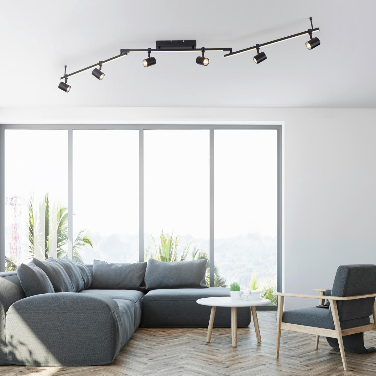 LED-STRAHLER Barik   - Design, Kunststoff/Metall (188cm) - Paul Neuhaus