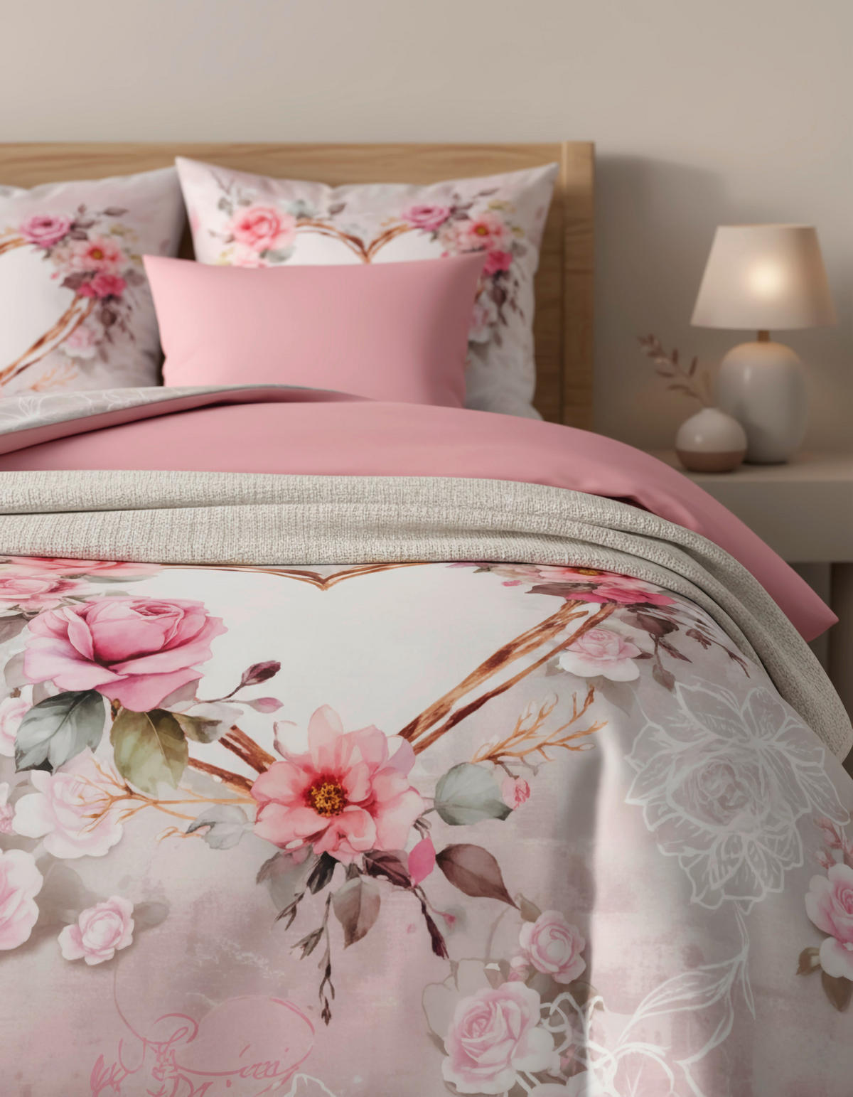 VÄNDBART PÅSLAKANSET TANJA satin 150/210 cm  - multicolor, Trend, textil (150/210cm) - Esposa