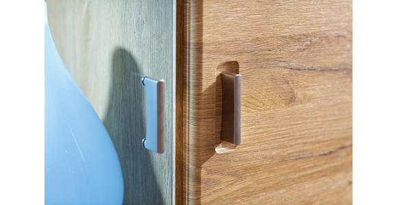 HIGHBOARD 154/139/39 cm - Eichefarben/Grau, KONVENTIONELL, Glas/Holzwerkstoff (154/139/39cm) - Cantus